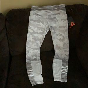 RBX white / gray Camo leggings sz Small